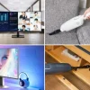 新製品のモニター4機種と紙パック式スティッククリーナーの集合イメージ