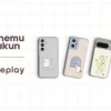 「ねむねむくまくん」デザインが施されたスマートフォンケース全5種