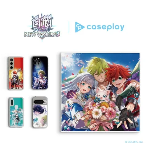 白猫プロジェクト12周年記念デザインのスマホケースとアートパネルの集合画像
