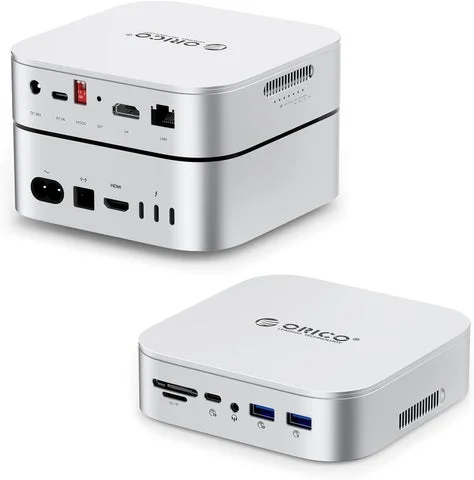 ORICO 10-in-1ハブの本体外観(前面と背面のポート配置)