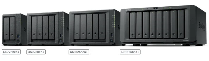 Synology DiskStation neo+シリーズの4モデル（DS725neo+, DS92