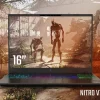 Nitro V 16 AIゲーミングノートPCのディスプレイ表示と本体外観