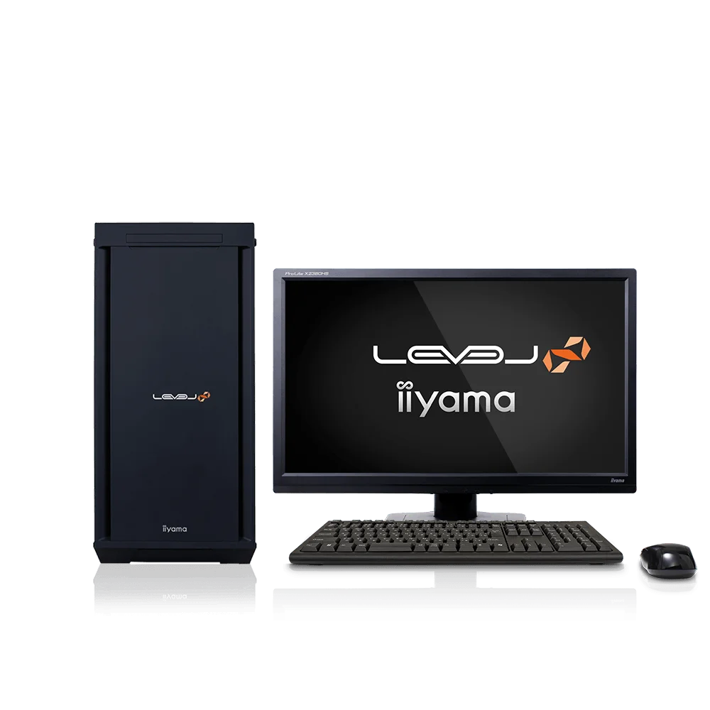 iiyama製デスクトップPC本体、モニター、キーボード、マウスのセット