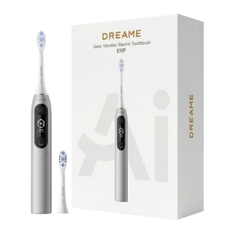Dreame E10F本体と交換用ブラシヘッド、製品パッケージ箱