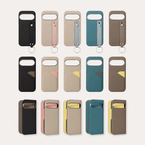 3種類のスマートフォンケースのカラーバリエーション一覧