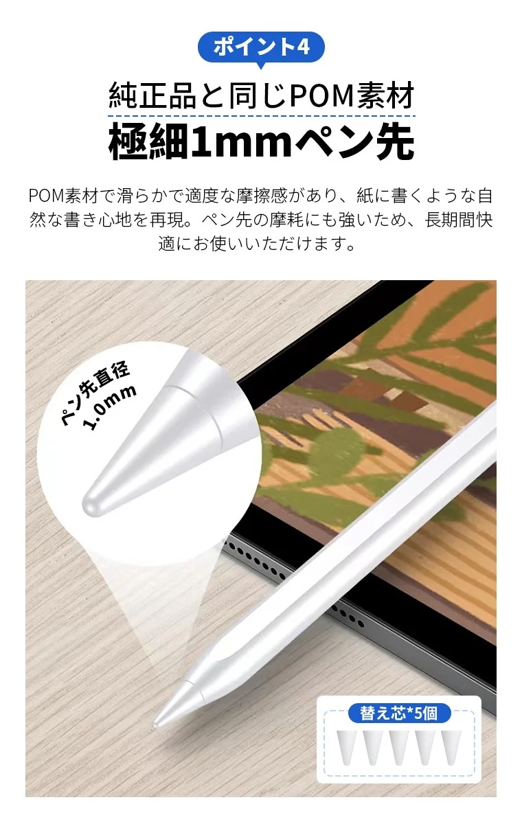 1mm極細ペン先と替え芯