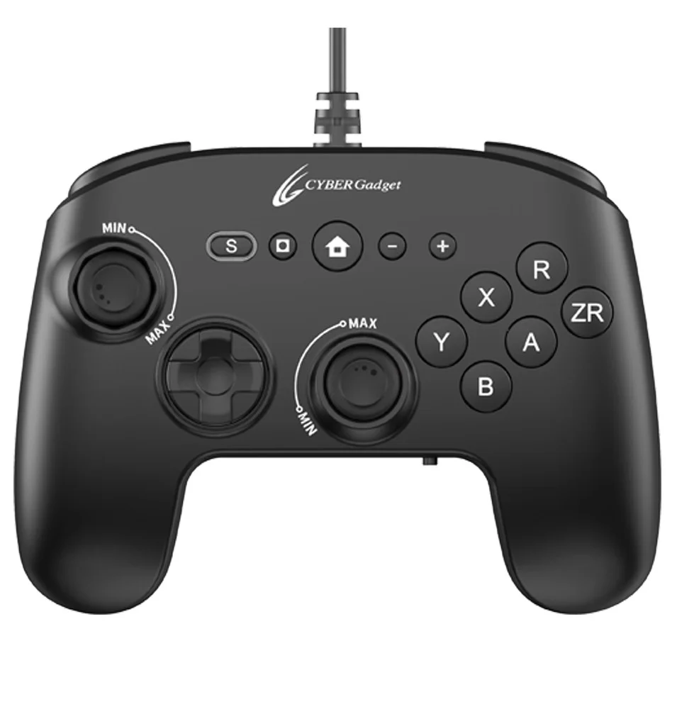 有線タイプのゲームコントローラー正面