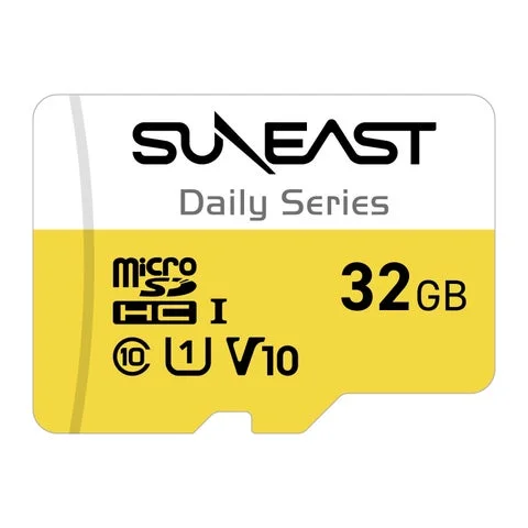 32GBの容量が記載されたSUNEAST Daily Series microSDカードの製品単体画