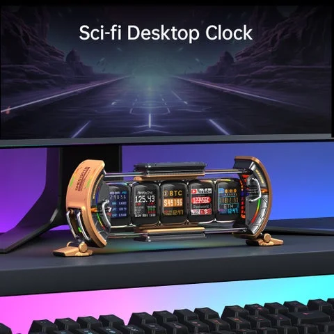 Sci-fi Desktop Clockと表示されたTimes Gate IIの正面図
