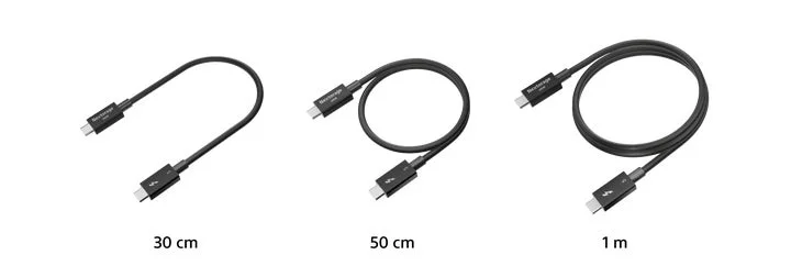 30cm、50cm、1mの3種類の長さで展開されるNX-CBT12シリーズのケーブル
