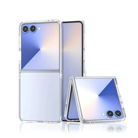 Galaxy Z Flip8用クリアケースの装着イメージ