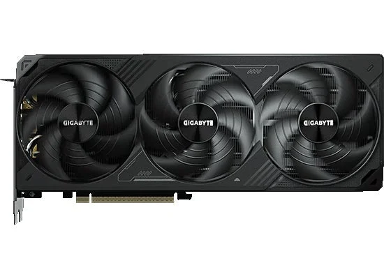 GIGABYTE GeForce RTX 5080の正面(トリプルファン)