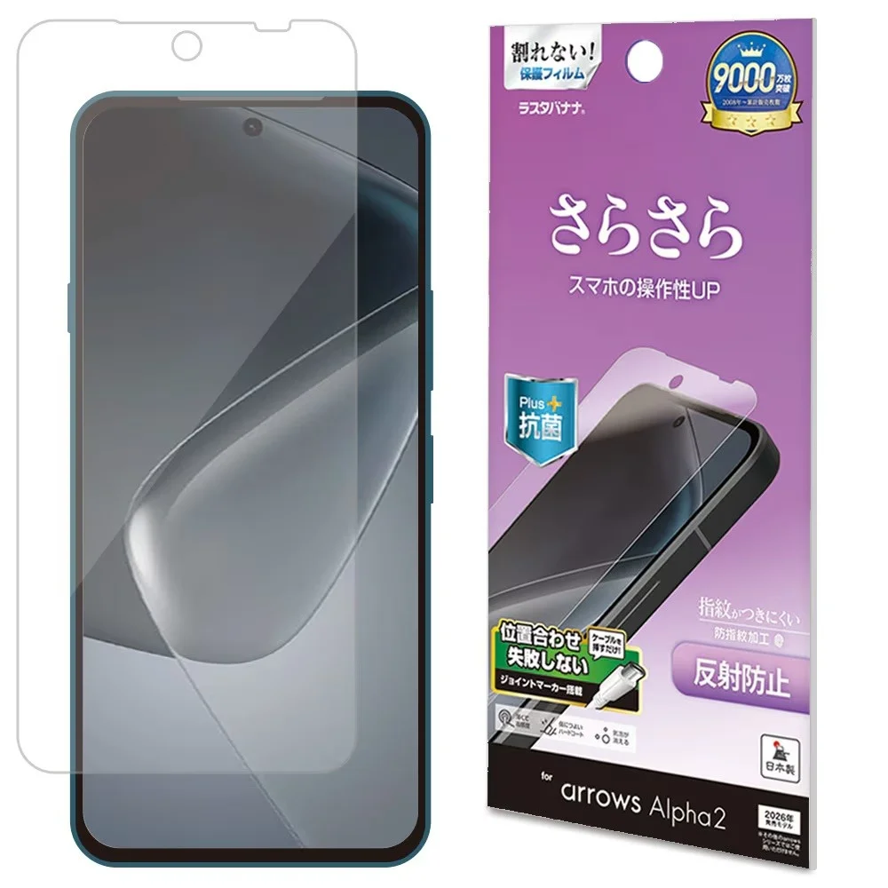 arrows Alpha2用反射防止保護フィルムのパッケージと製品