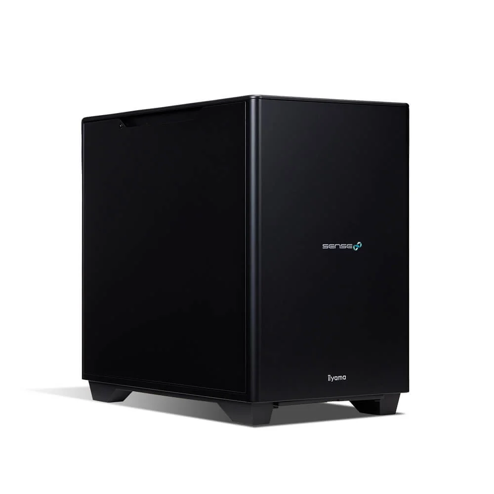 iiyama SENSEシリーズの黒いデスクトップPC筐体