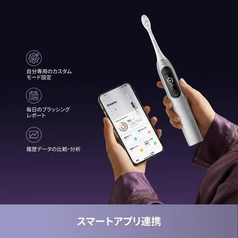 スマートフォンアプリと連携したブラッシングレポート画面