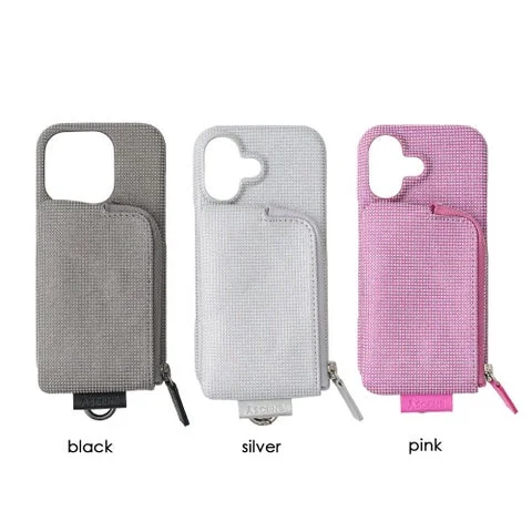 black、silver、pinkの3色展開のKirakira case