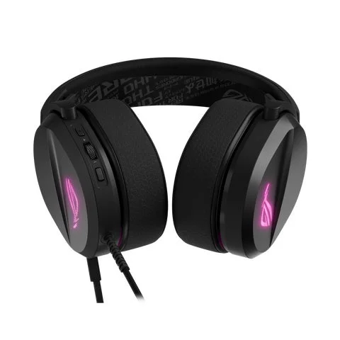 ROG Pelta Coreのイヤーカップ操作部周辺のアップ