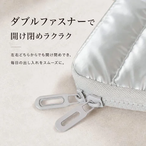 ダブルファスナーのアップ写真