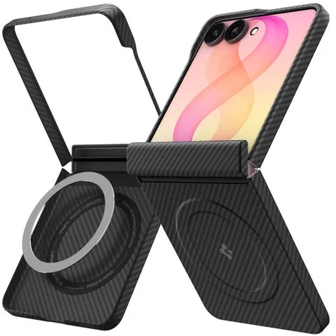 Galaxy Z Flip 8用ケース「Air Skin Aramid Magfit」。アラミド繊維