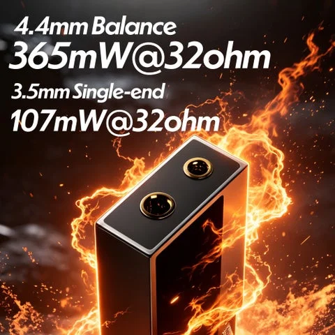 UA6 IIの3.5mmおよび4.4mm出力端子と出力スペック