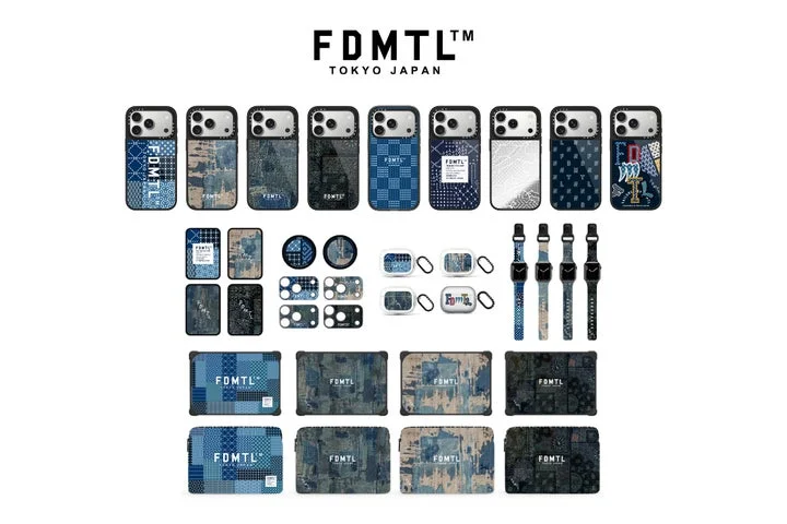 FDMTLロゴと、コレクションに含まれる各製品のバリエーション一覧