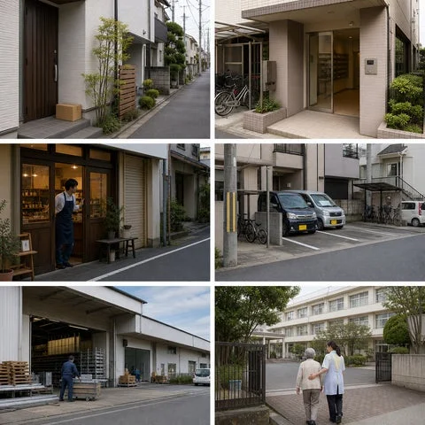 住宅、店舗、駐車場などカメラの設置シーン一覧