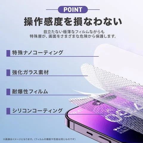 ガラスフィルムの多層構造を示す断面図