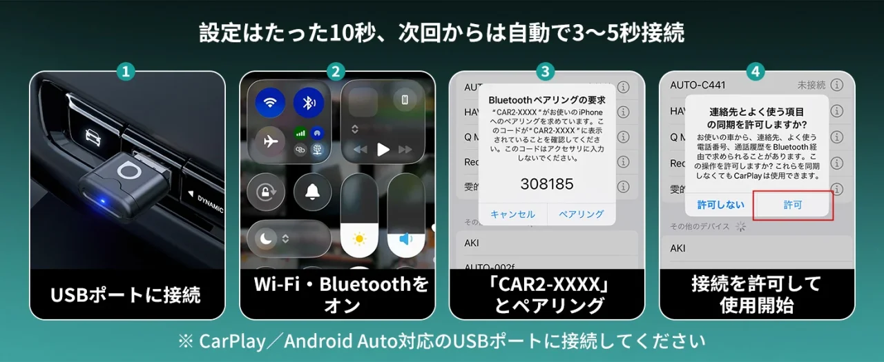 Mini Auraを接続し設定する4ステップの手順