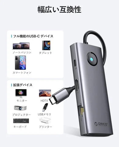 ハブの対応デバイスと接続可能な周辺機器一覧