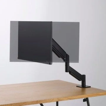 モニターを回転させた状態のモニターアーム