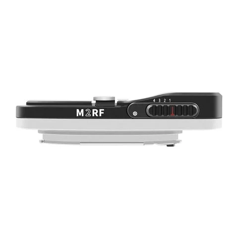 Megadap M2RF側面の絞り値切替スイッチ