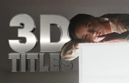 3Dテキスト機能による立体的なタイポグラフィの作例
