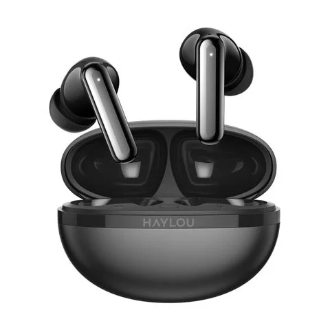 Flowbuds N50 ブラックのイヤホンと充電ケース