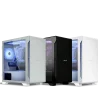 白と黒のタワー型デスクトップPC筐体が並んだ画像