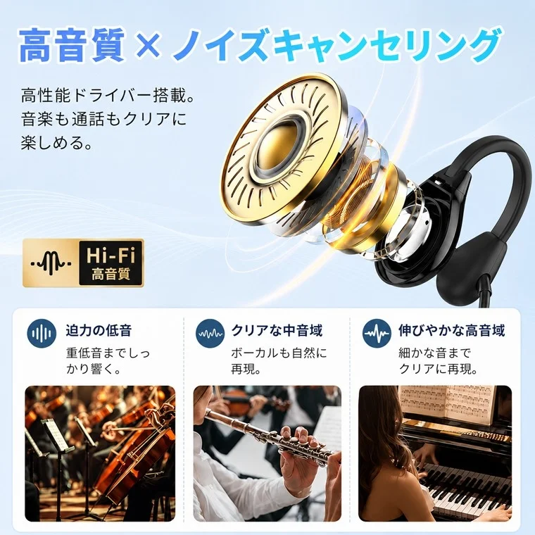 イヤホンのドライバー構造図と音質特性