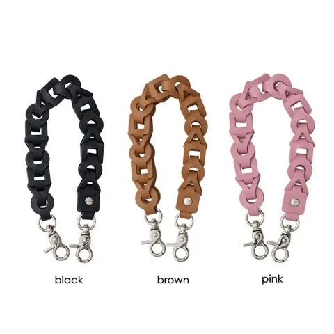 black、brown、pinkの3色展開のSpace leather strap