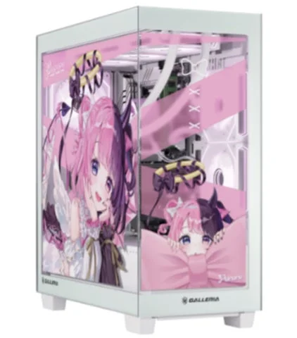 天鬼ぷるるコラボモデルPCの斜め前からの外観