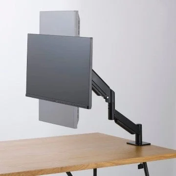 モニターを上下に傾けた状態のモニターアーム