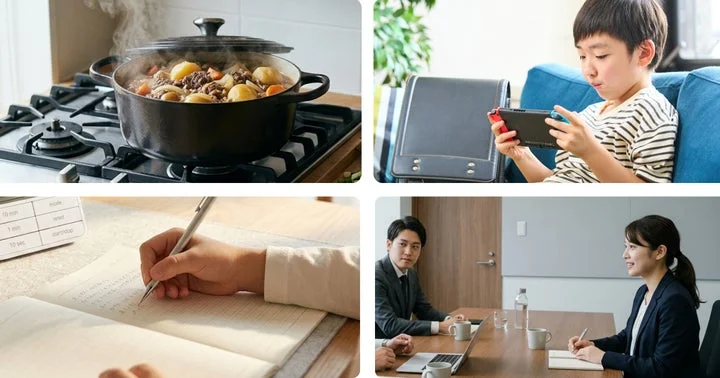 料理、ゲーム、勉強、会議といった日常の利用シーン