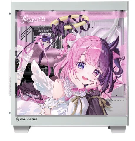 天鬼ぷるるコラボモデルPCの側面イラスト拡大