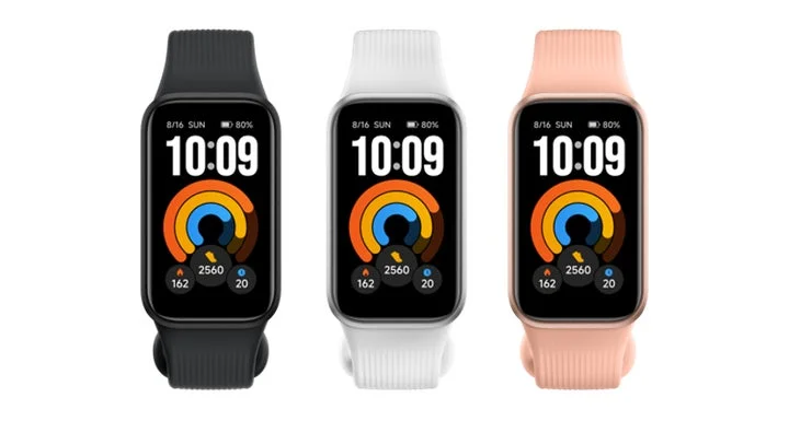 Xiaomi Smart Band 11 Activeの3色の正面図