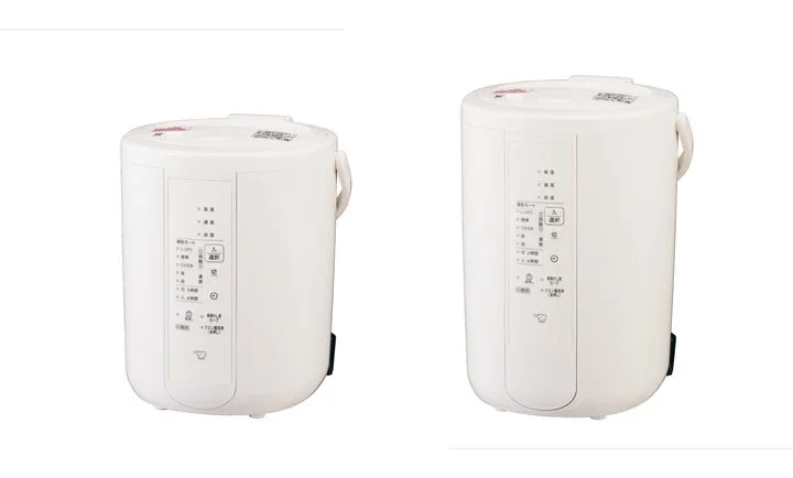 操作パネルが見えるホワイトのEE-RV35・50型スチーム式加湿器