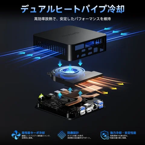 ミニPCの内部冷却構造とヒートパイプの仕組み