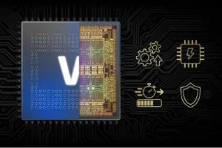 コアエンジン最適化を表すプロセッサと処理速度のアイコン
