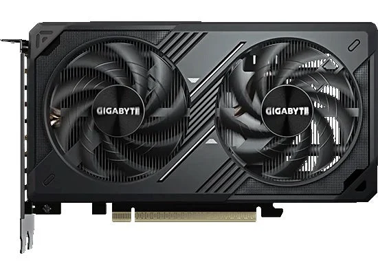 GIGABYTE GeForce RTX 5060の正面(デュアルファン)