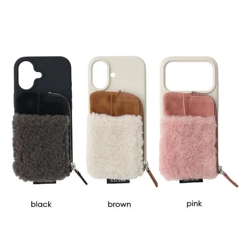 black、brown、pinkの3色展開のMouton silicon case