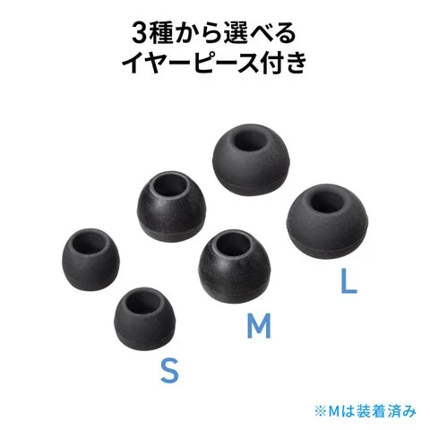 S、M、Lサイズのイヤーピース