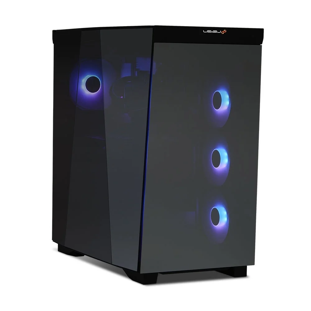 斜めから見たゲーミングPCの全体像