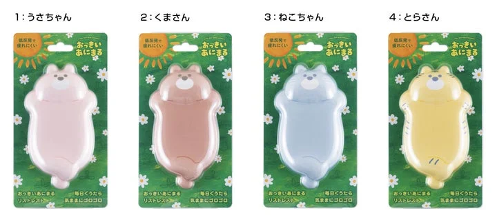 リストレストのパッケージに入った4種類のキャラクター