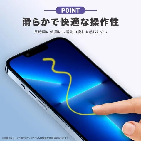 ガラスフィルムのタッチ操作感度を示すイメージ